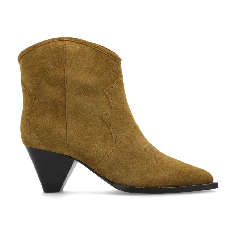 Isabel Marant Women's Brown Cowboy & Biker Boots, 4 Uk, Darizo Heeled Ankle Boots