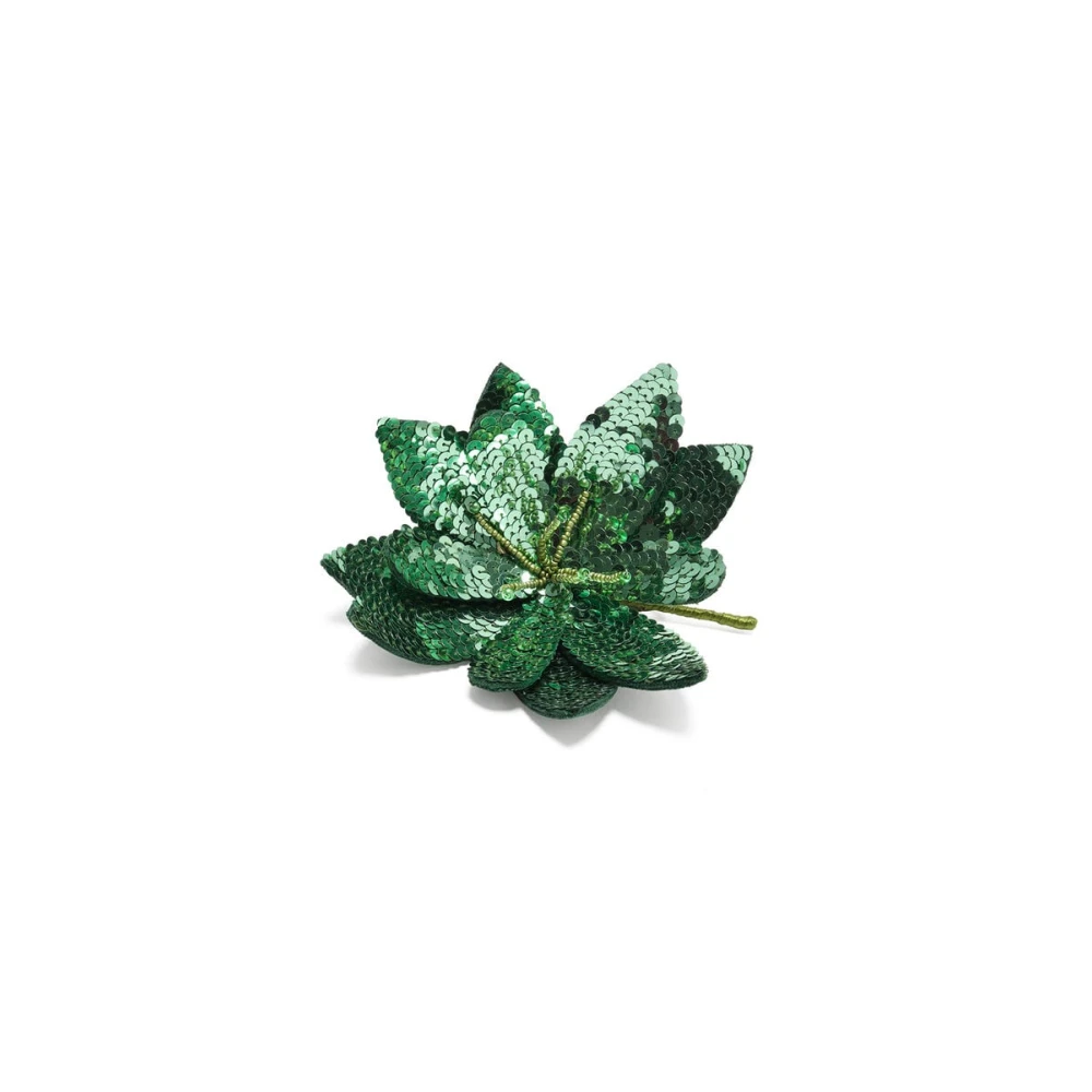 Maliparmi Women's Green Sequin Flower Brooch