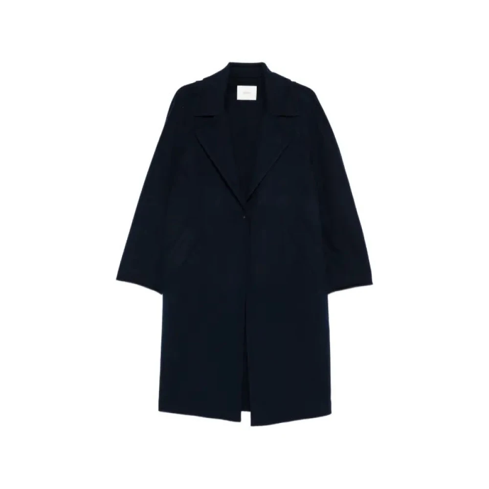 Joseph Women's Blue Single-Breasted Coats, S, Franco Double Face Cashmere Coat
