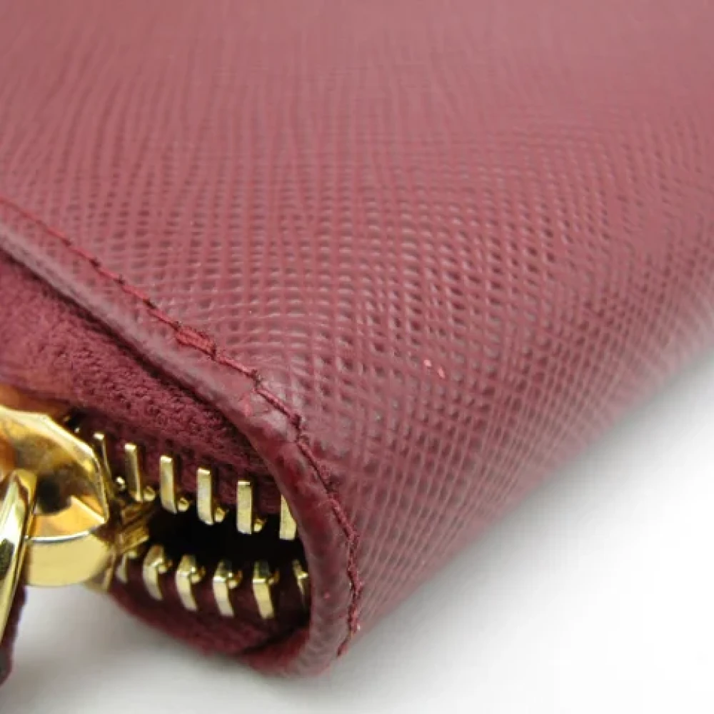 Prada Vintage Pre-owned Leather wallets Red Dames