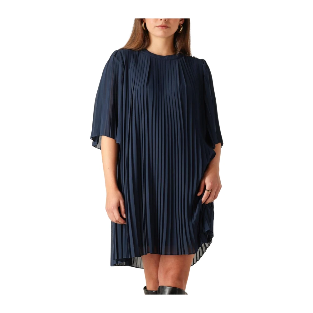 Twinset Navy Blue Mini Jurk Blue Dames