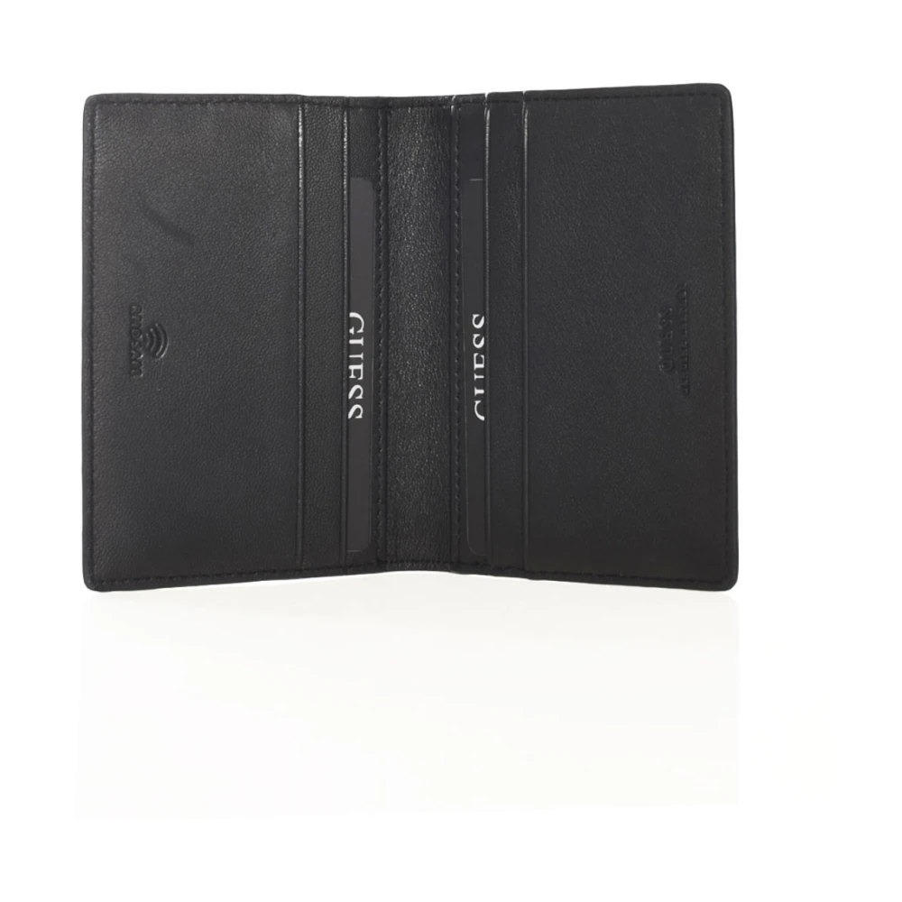 Guess Leren portemonnee Zwart kaartopslag Black Heren