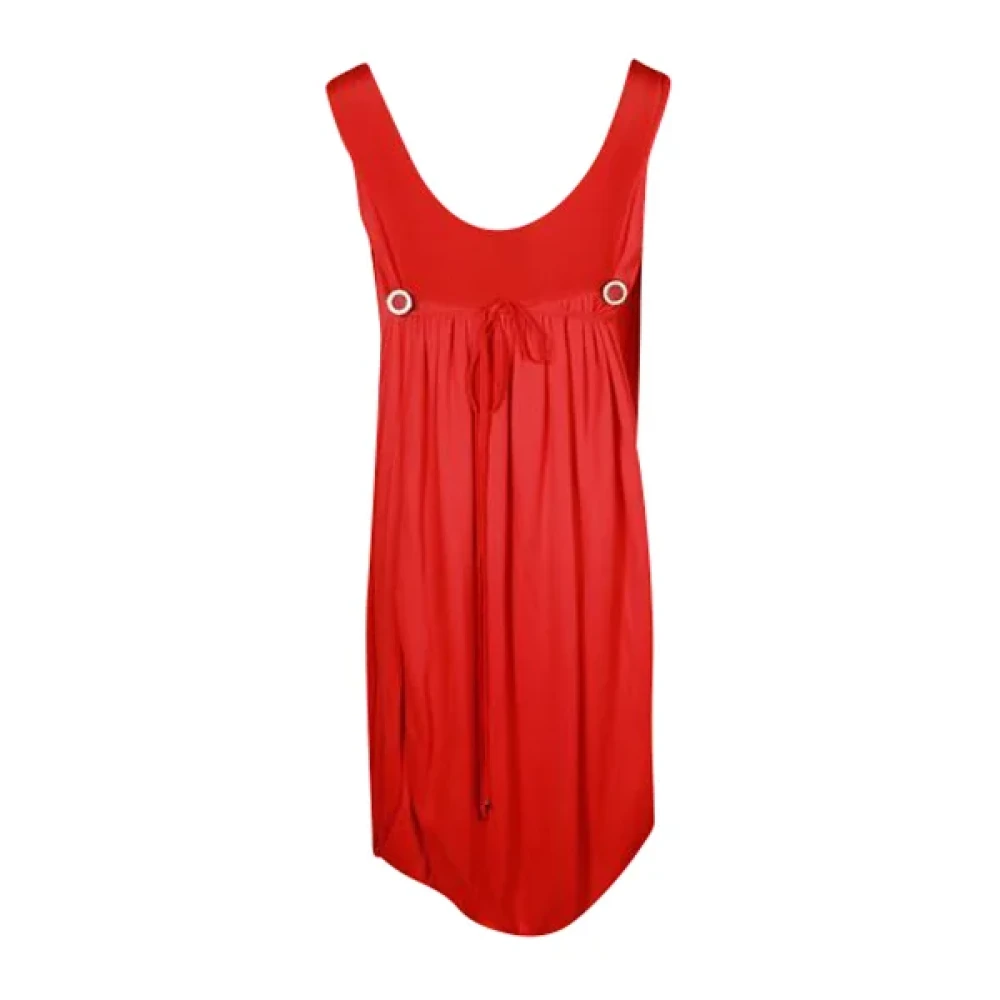 Fendi Vintage Pre-owned Cotton dresses Red Dames