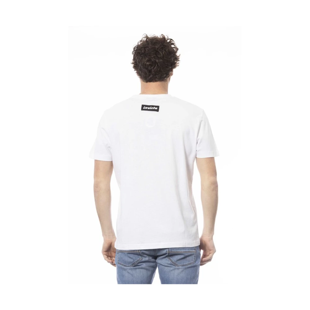 Invicta Logo Print Ronde Hals T-Shirt White Heren