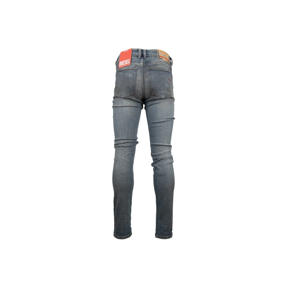 Diesel Heren Rits Knoop Jeans Blue Heren