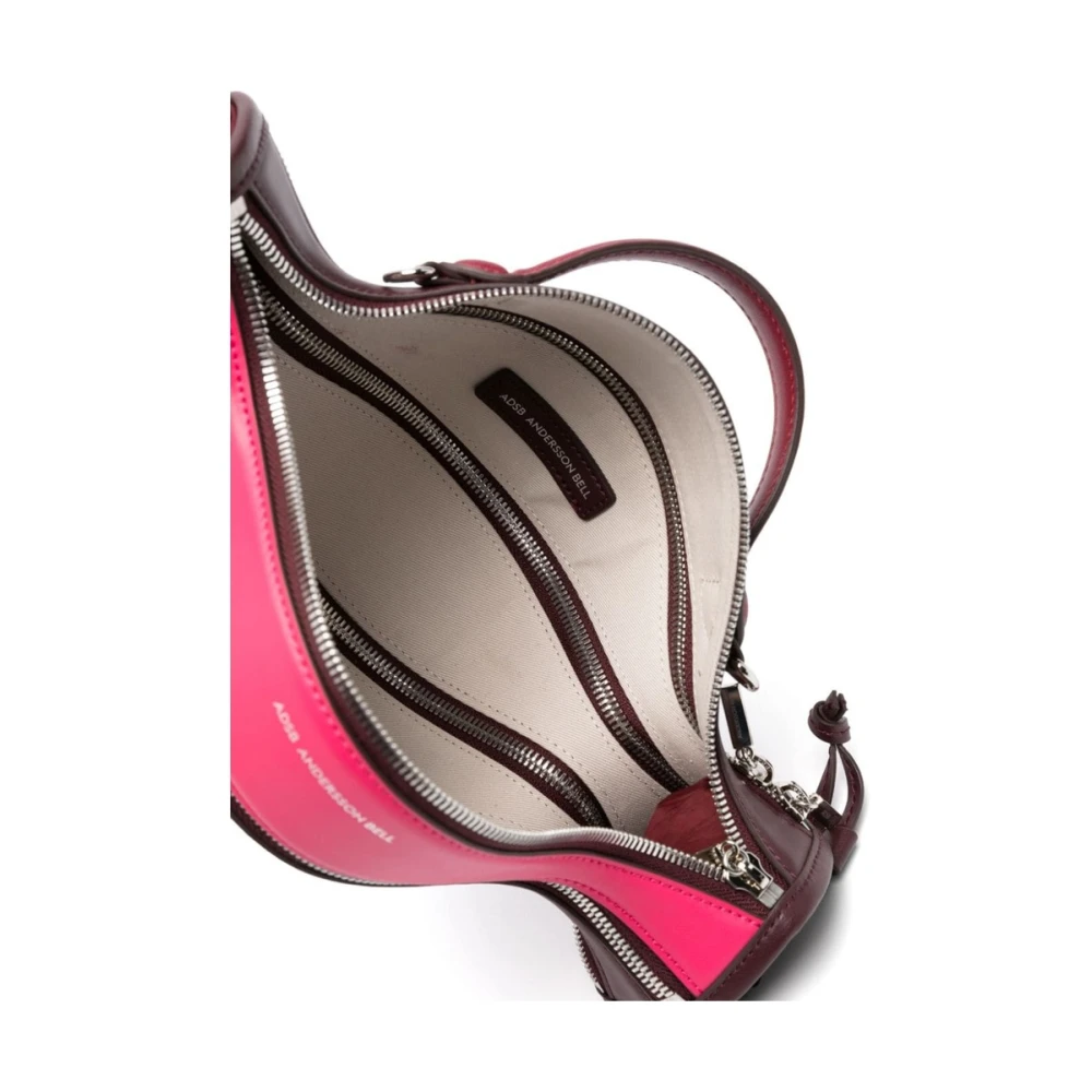 Andersson Bell Roze Bourgondische Color-Block Panelled Schoudertas Pink Dames