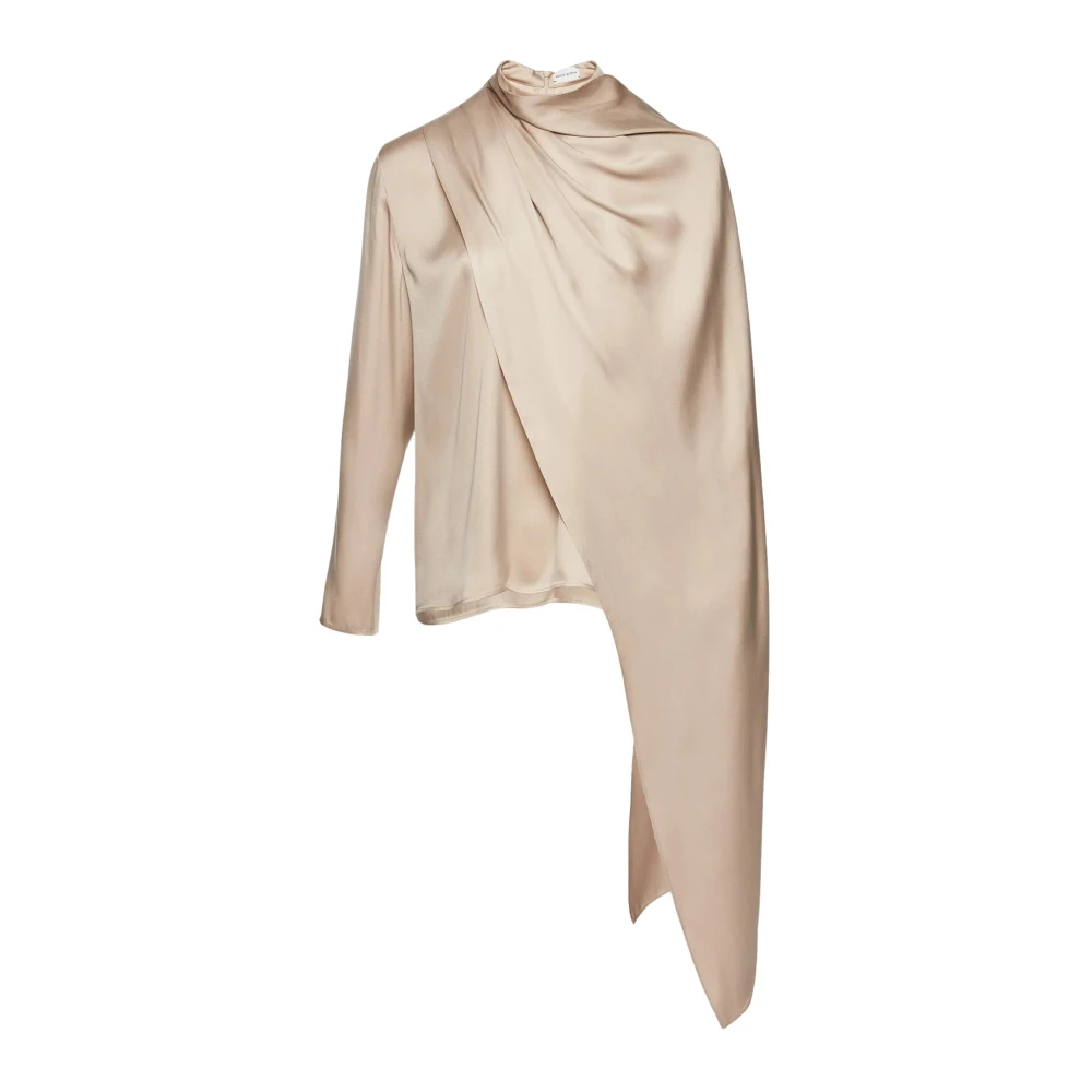 Magda Butrym Elegante Zijden Blouse Beige Dames