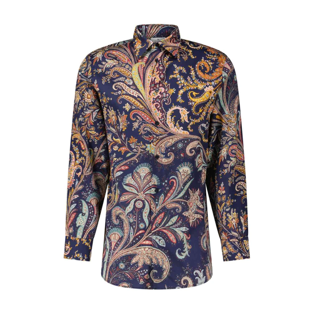 Etro Paisley Print Casual Skjorta Multicolor, Herr