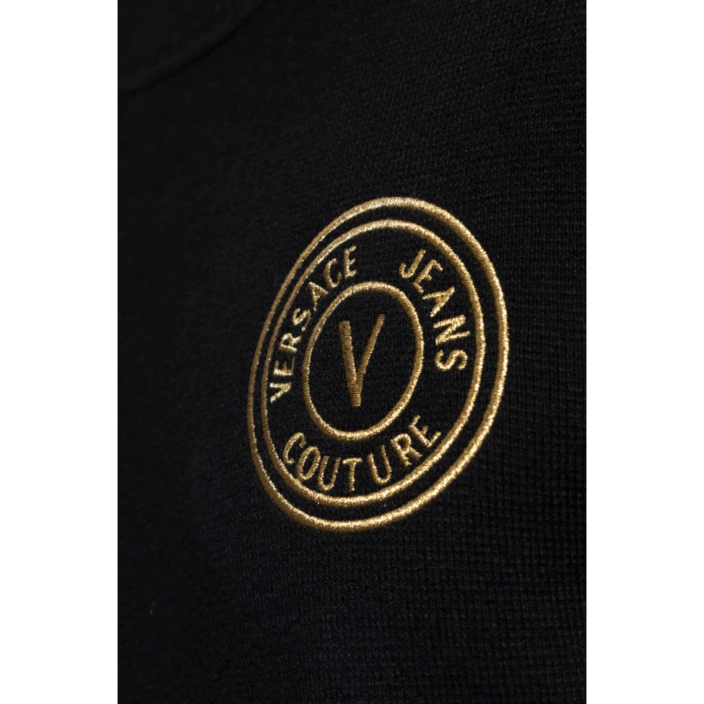 Versace Jeans Couture Trui met logo Black Heren