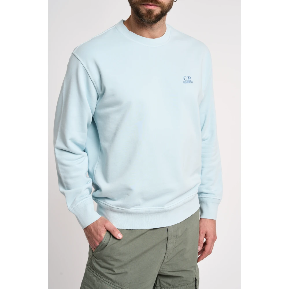 C.P. Company Geribbelde Crewneck Sweater Blue Heren