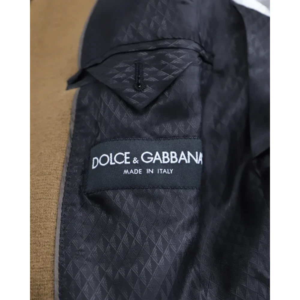 Dolce & Gabbana Pre-owned Wool outerwear Brown Dames