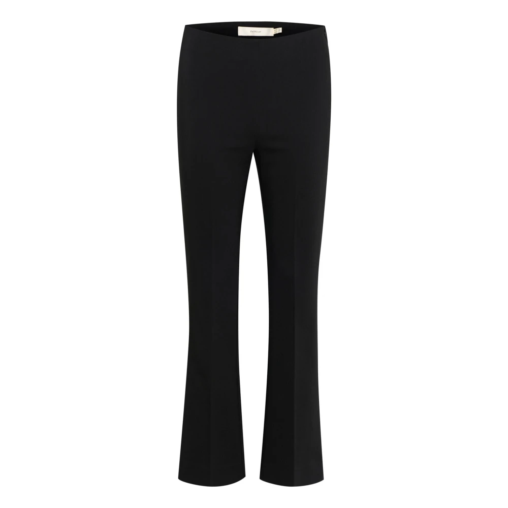 InWear Bootcut Zwarte Broek met Hoge Taille Black Dames