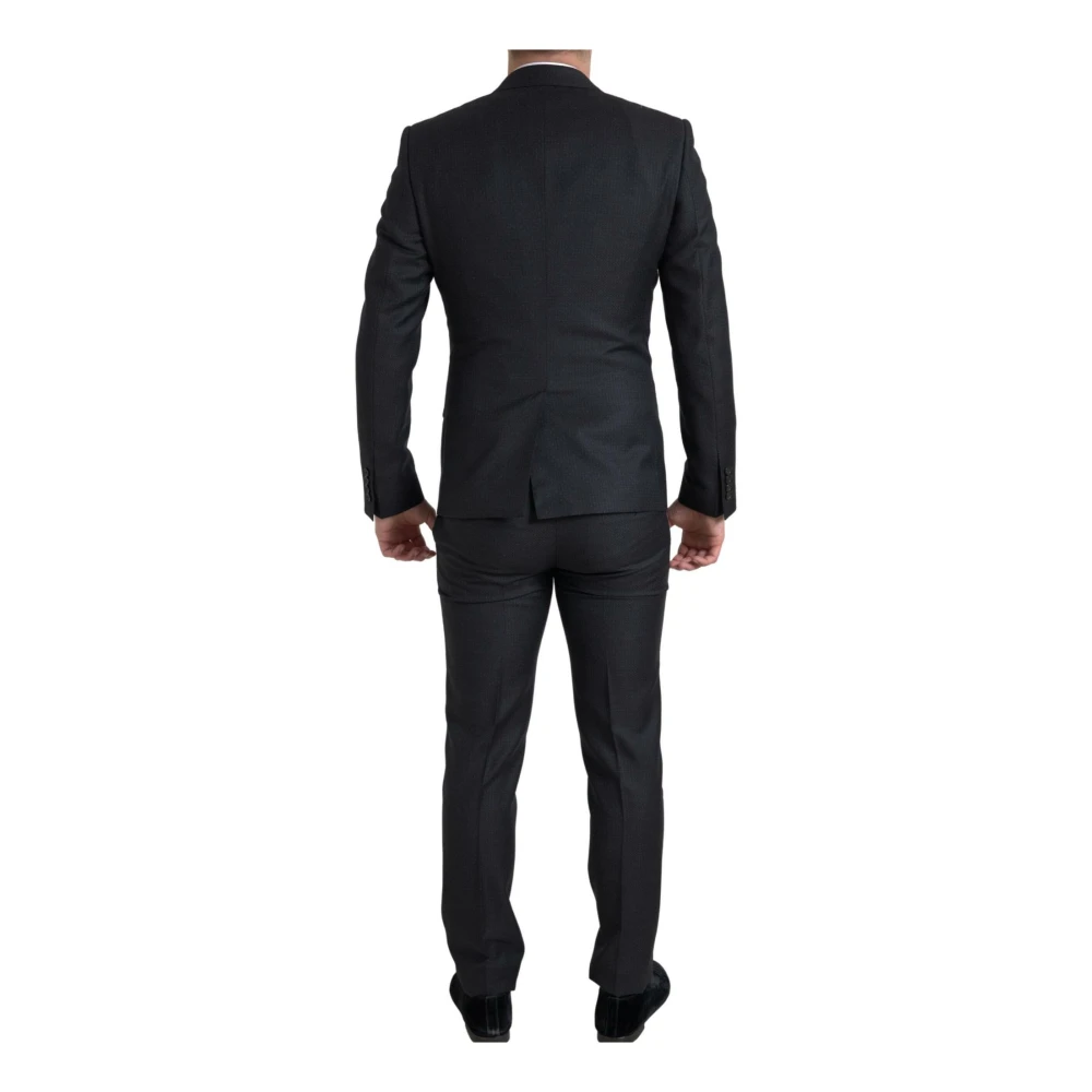 Dolce & Gabbana Klassiek Zwart Slim-Fit 3-Delig Pak Black Heren