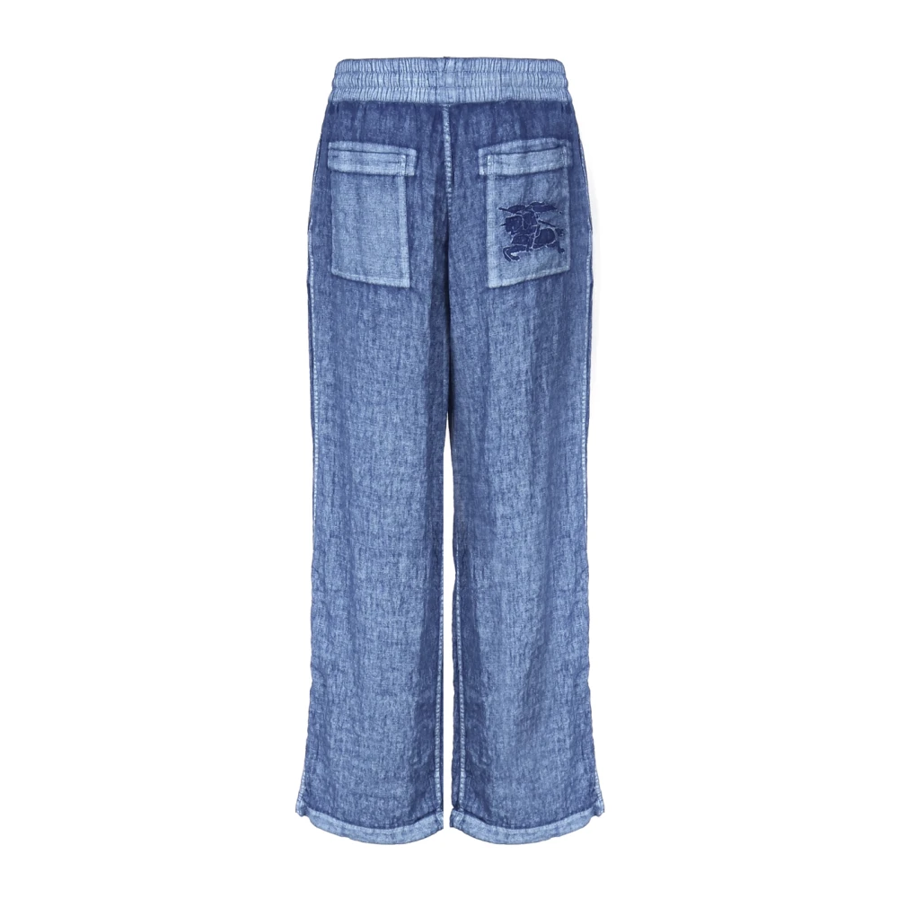 Burberry Denim Straight Broek met Jeans Effect Blue Heren