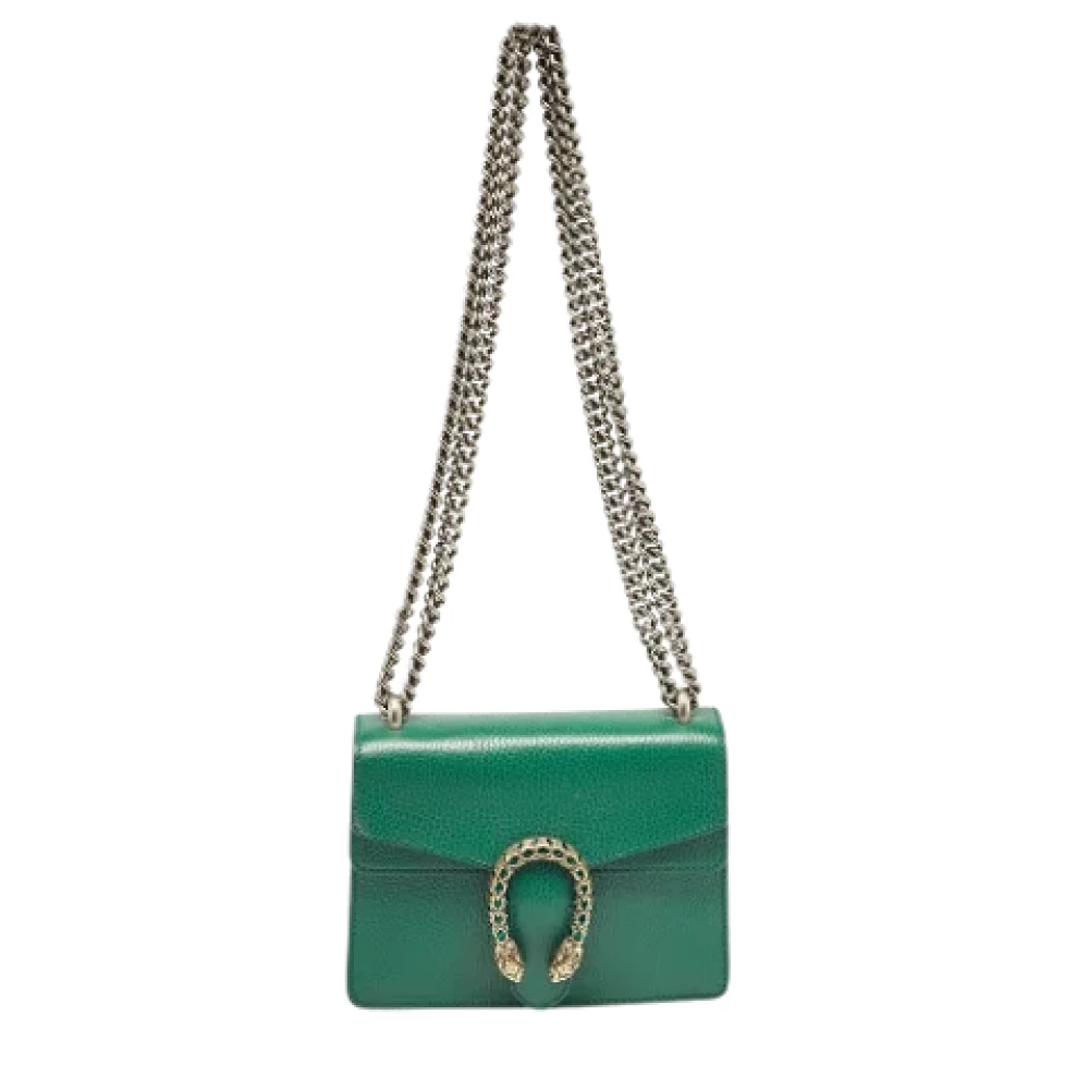 Gucci Vintage Pre-owned Leather gucci-bags Green Dames