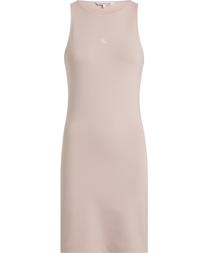 robe-rose-sans-manches-avec-decoupe