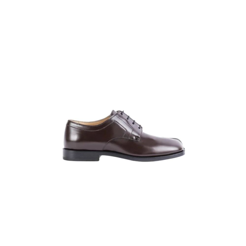 Maison Margiela Brunläder Tabi Derby Skor Brown, Dam