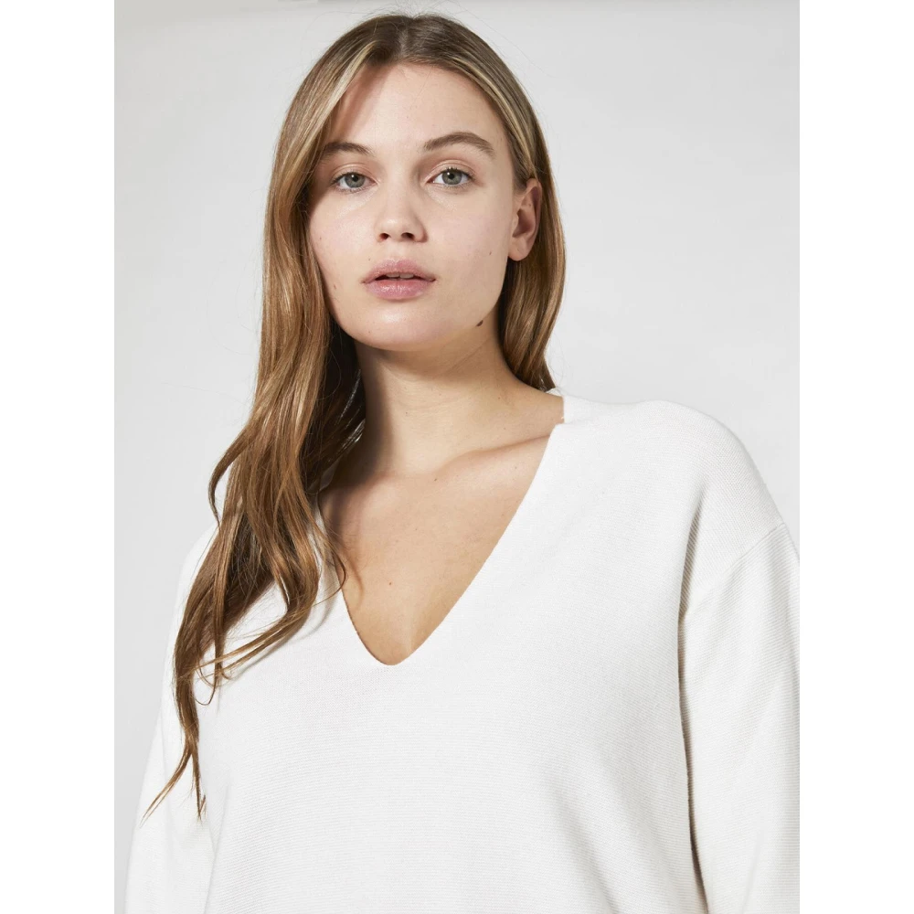 Elena Mirò V-Hals Trui White Dames