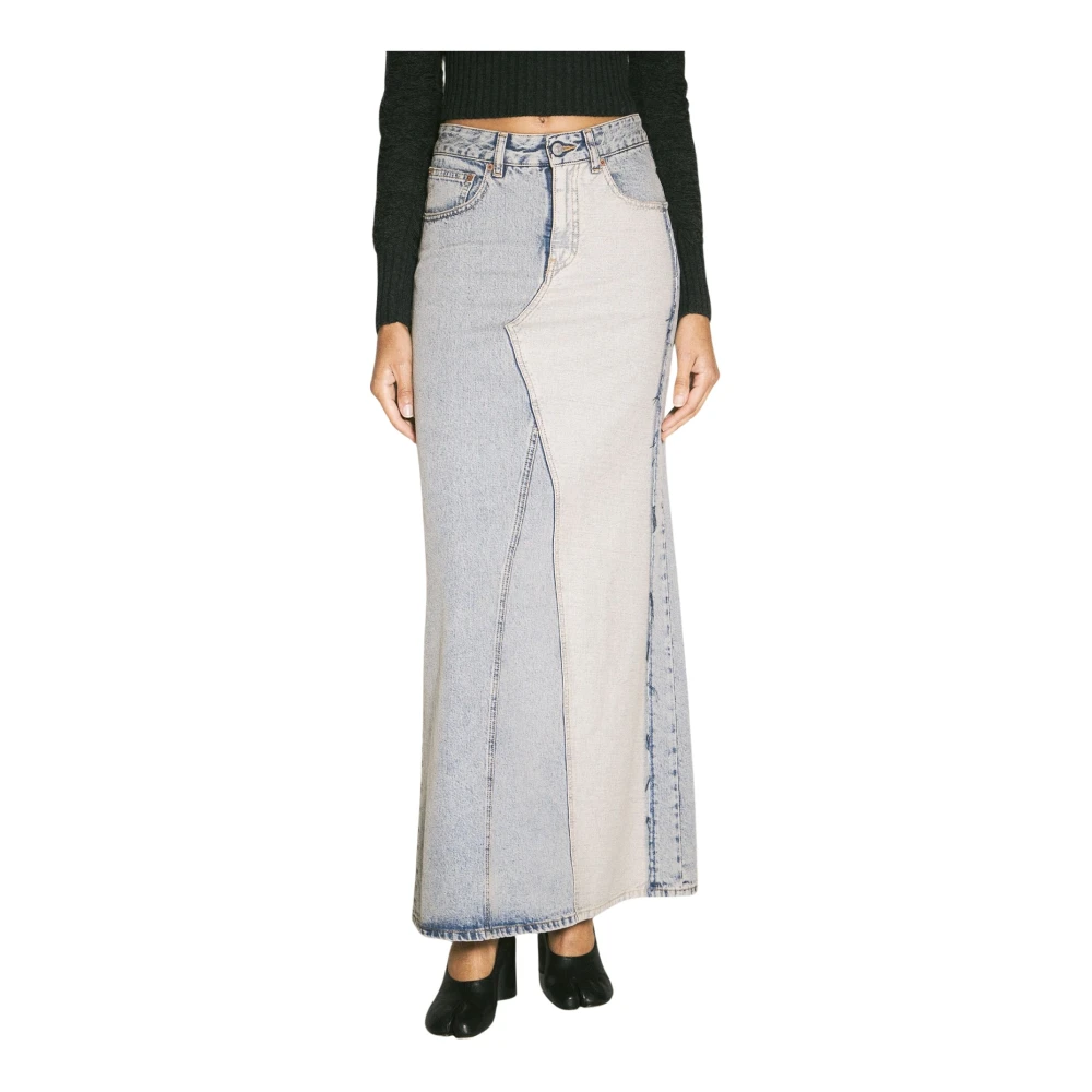 MM6 Maison Margiela Panel Denim Rok Blue Dames