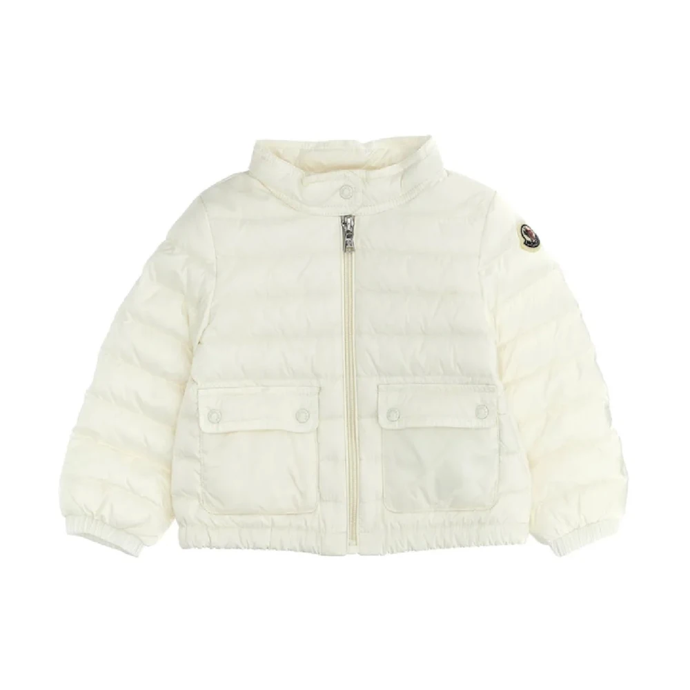 Moncler White Winter Jackets, Male, 2 Y, Stylish Junior Jacket For Young Fashionistas