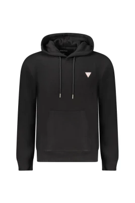 Svart Bomull Huvtröja med Logotyp