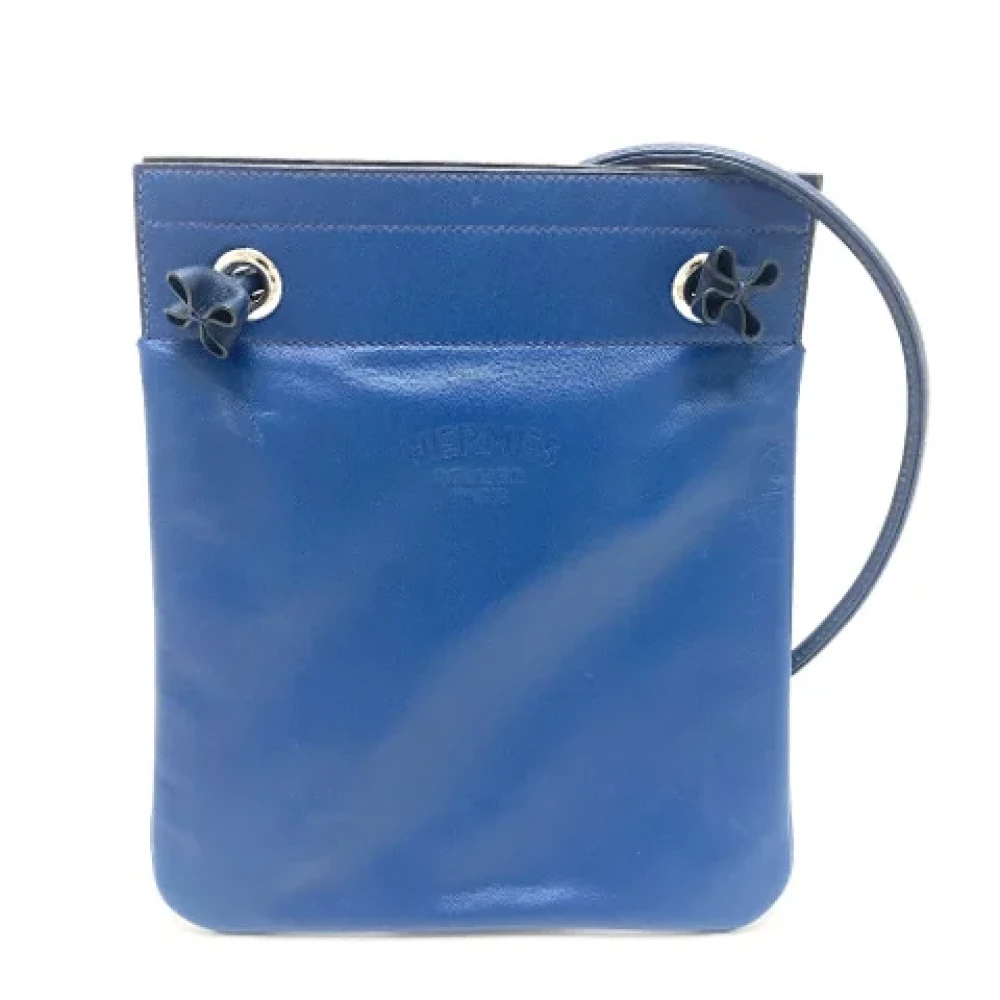 Hermès Vintage Pre-owned Fabric shoulder-bags Blue Dames
