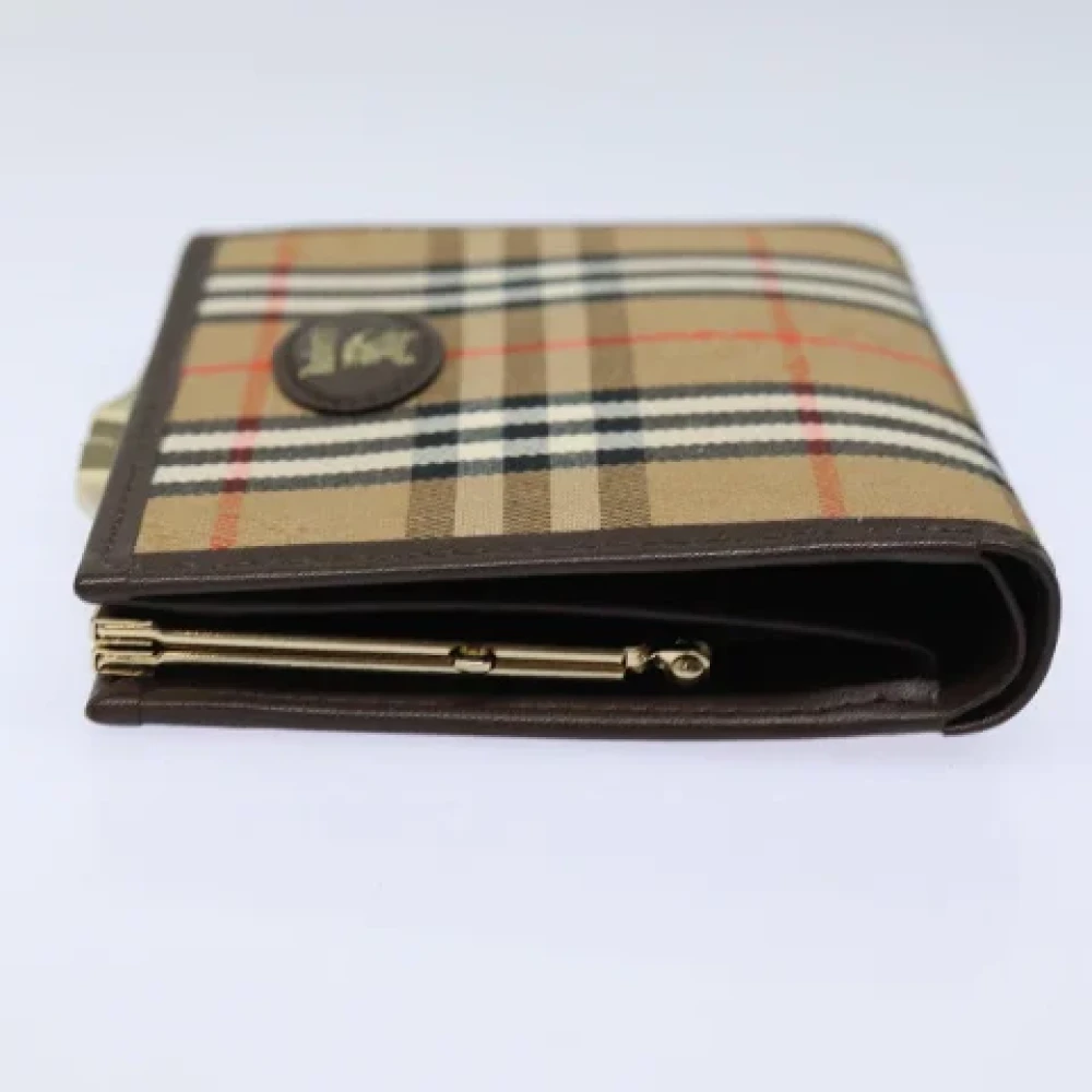 Burberry Vintage Pre-owned Canvas wallets Beige Dames