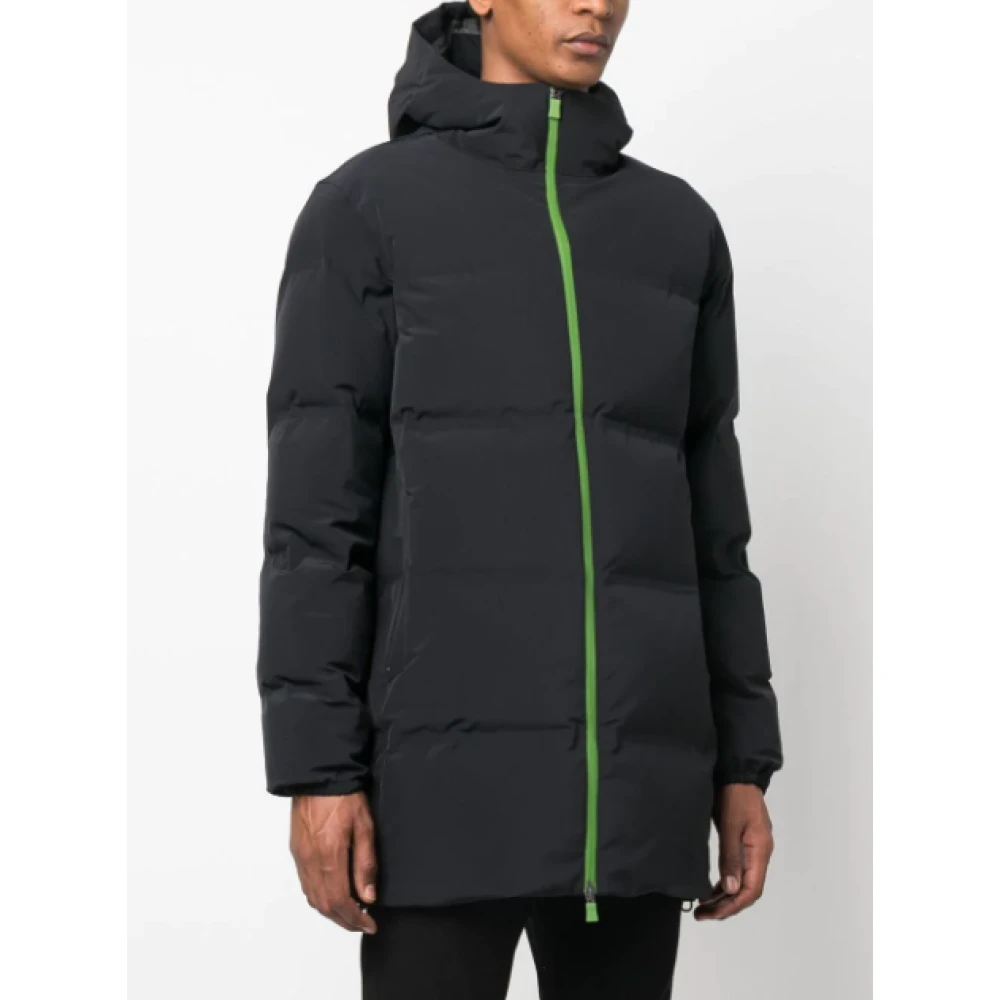 Herno Zwarte Impact Parka met Membraan Gray Heren