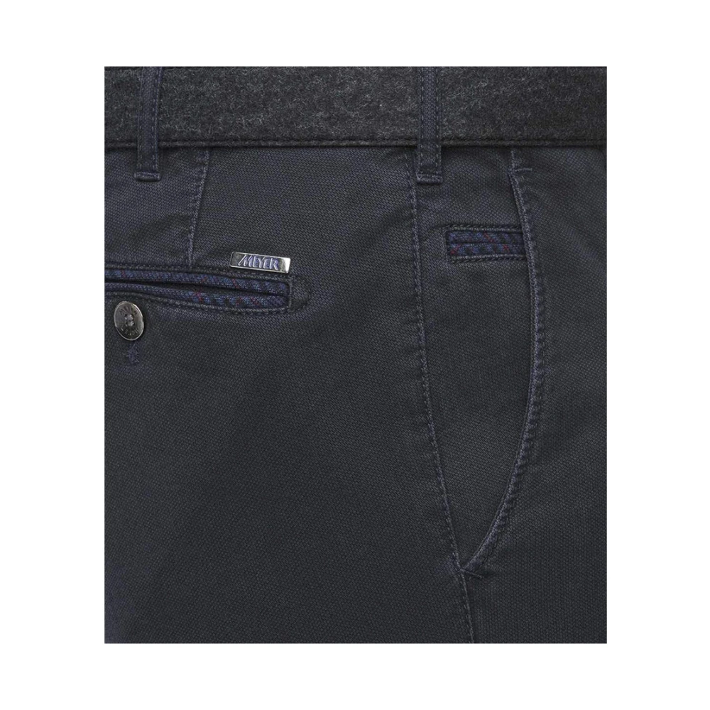 Meyer Zachte Stof Broek Blue Heren