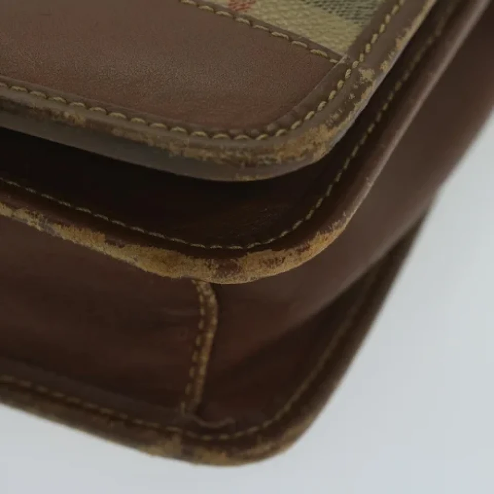 Burberry Vintage Pre-owned Leather clutches Beige Dames
