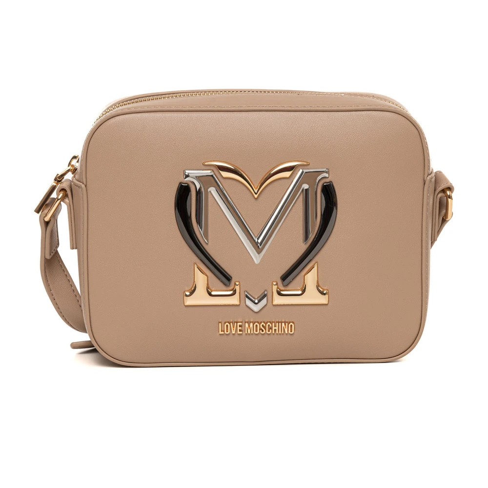 Love Moschino Verstelbare Schouderband Kleine Tas Beige Dames