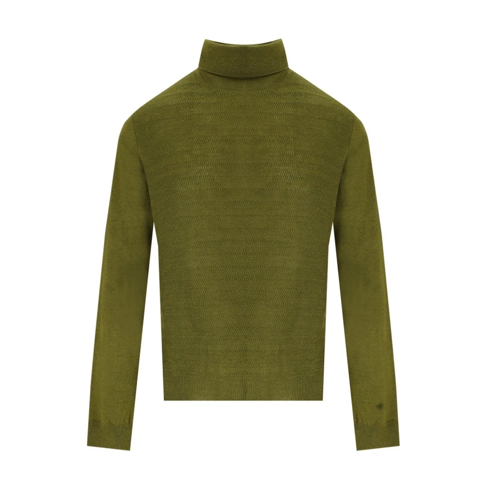 Manuel Ritz Groene Wollen Turtleneck Trui Green Heren
