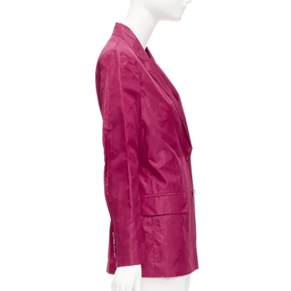 Valentino Vintage Pre-owned Silk outerwear Purple Dames