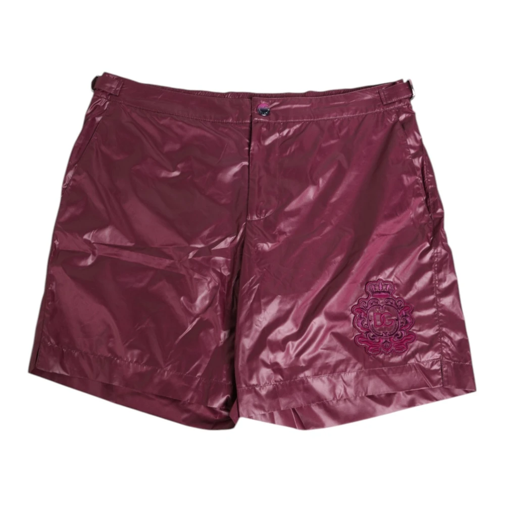 Dolce & Gabbana Men's Red Beachwear, M, Swim Shorts