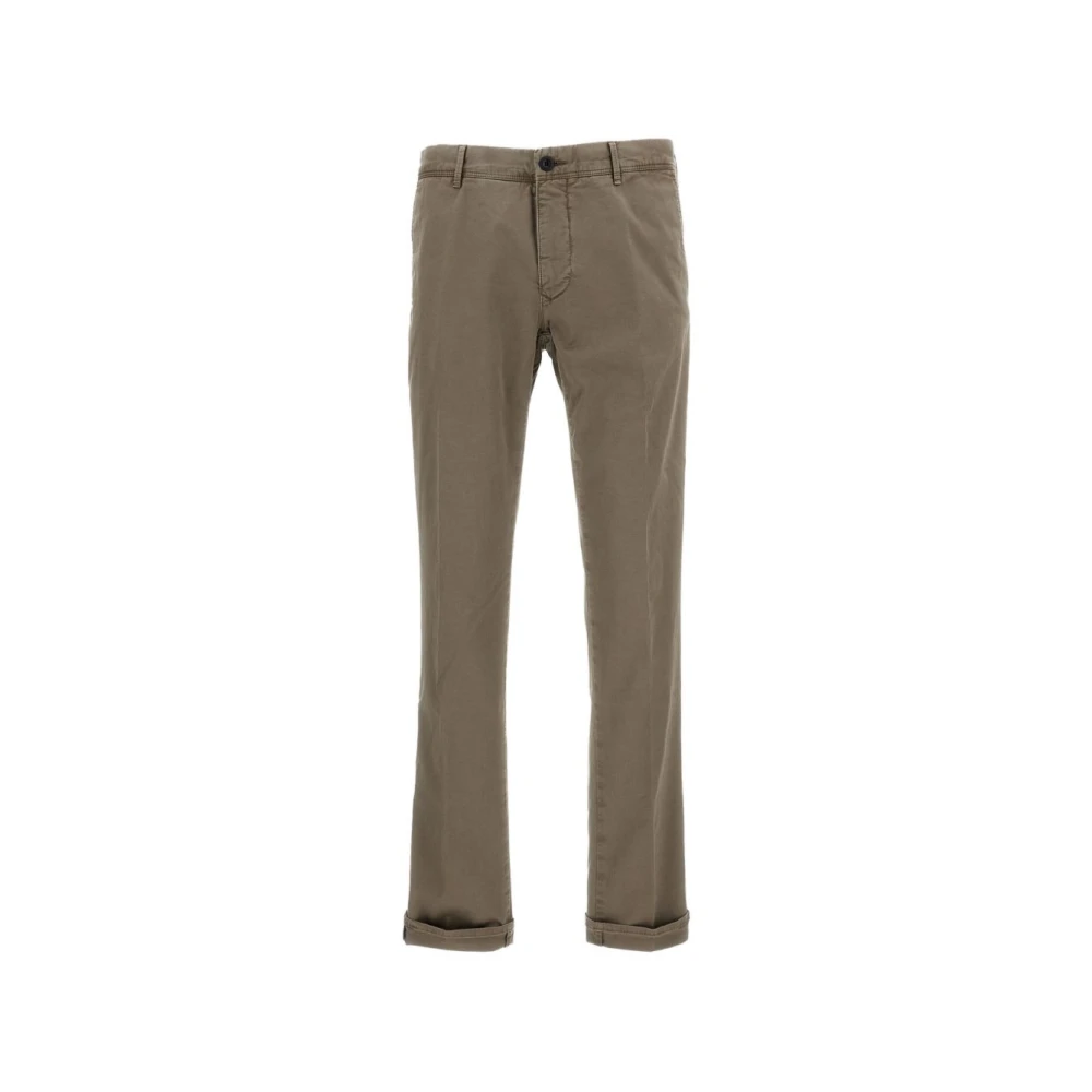 Incotex Men's Brown Pantaloni Con Risvolto