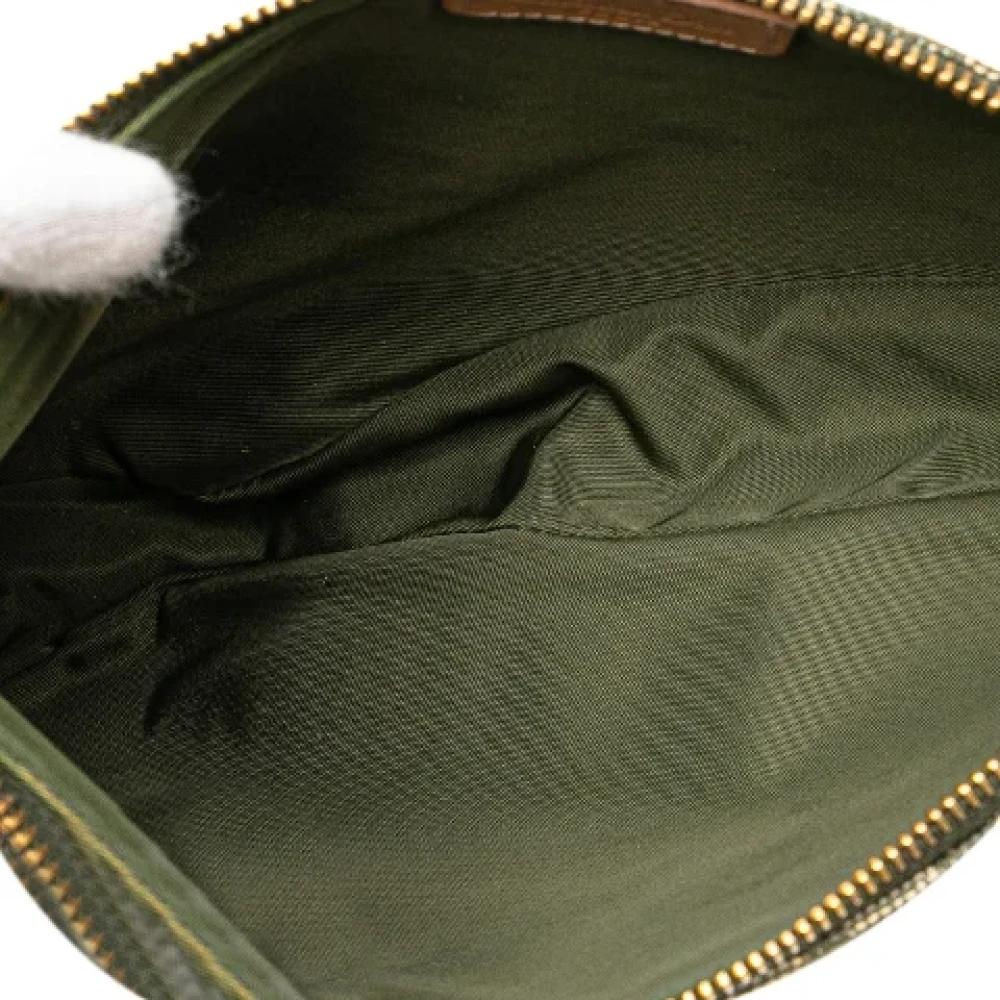 Dior Vintage Pre-owned Canvas handbags Green Dames