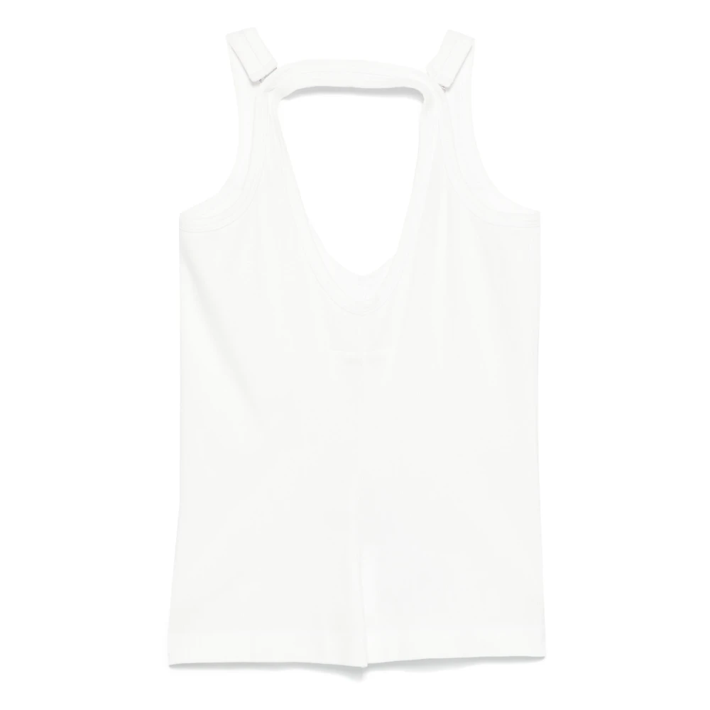 MM6 Maison Margiela Off White Tank Top White Dames