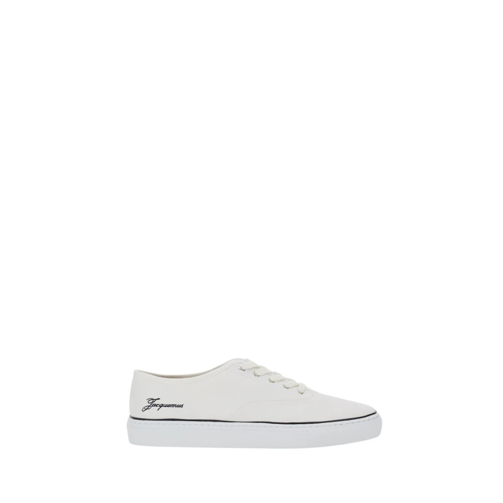 Jacquemus Men's White Sneakers, 8 Uk, Les Fefe
