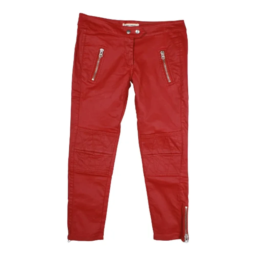 Isabel Marant Pre-owned Cotton jeans Red Dames