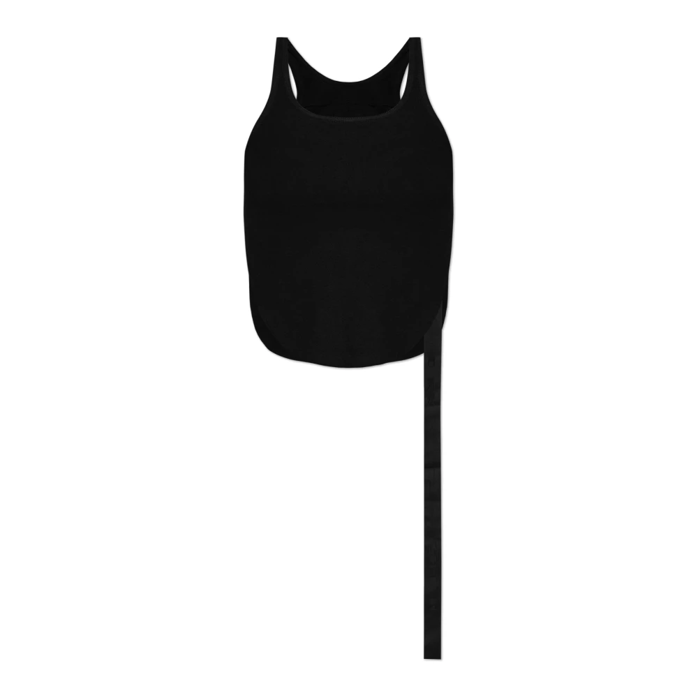 Rick Owens Basic Tank Cropped Top Black Dames