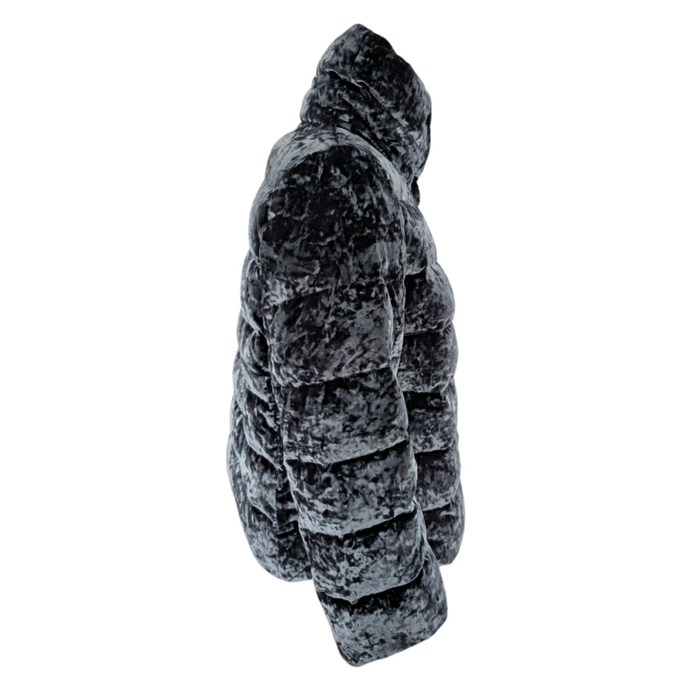 Herno Grijze Velvet Bomberjas Gray Dames