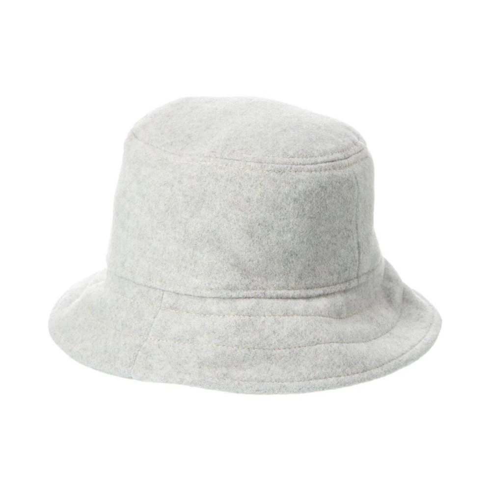 Isabel marant Wol Vilt Logo Bucket Hat Gray Dames