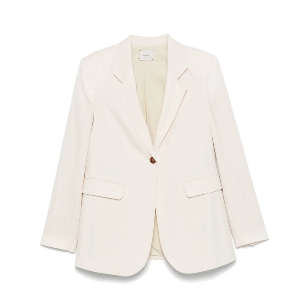 Alysi Wol Merin Meringa Blazer Jas Beige Dames