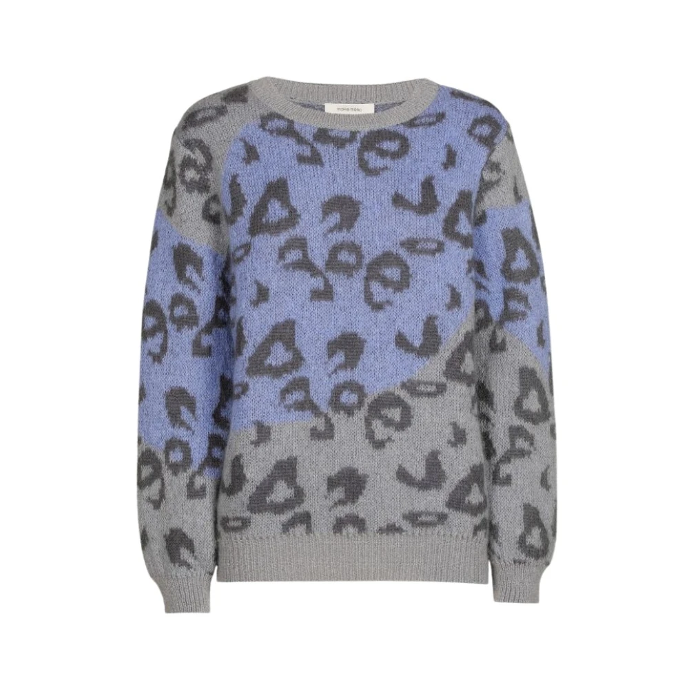 Marie Méro Blauwe dierenprint trui Blue Dames