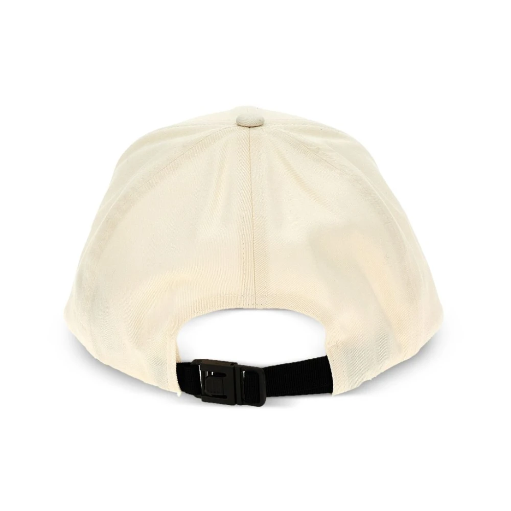 Moncler Witte Baseballpet met Logo Beige Heren