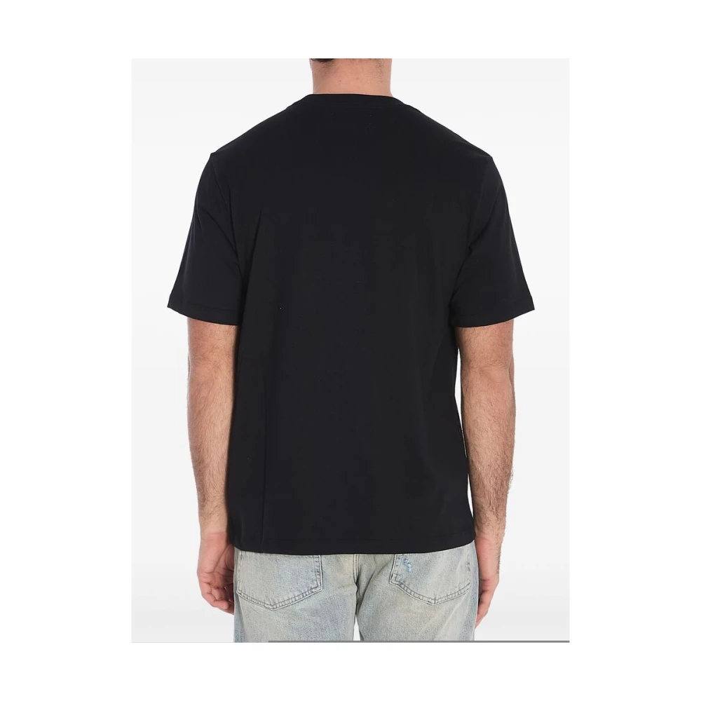 Amiri Zwarte T-shirt met rond hals en logo print Black Heren