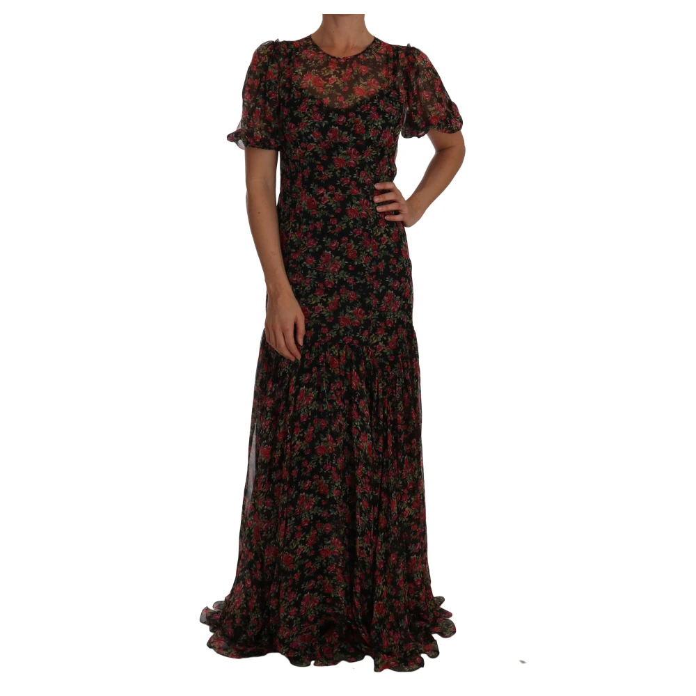 Dolce & Gabbana Women's Black Floral A-Line Shift Dress
