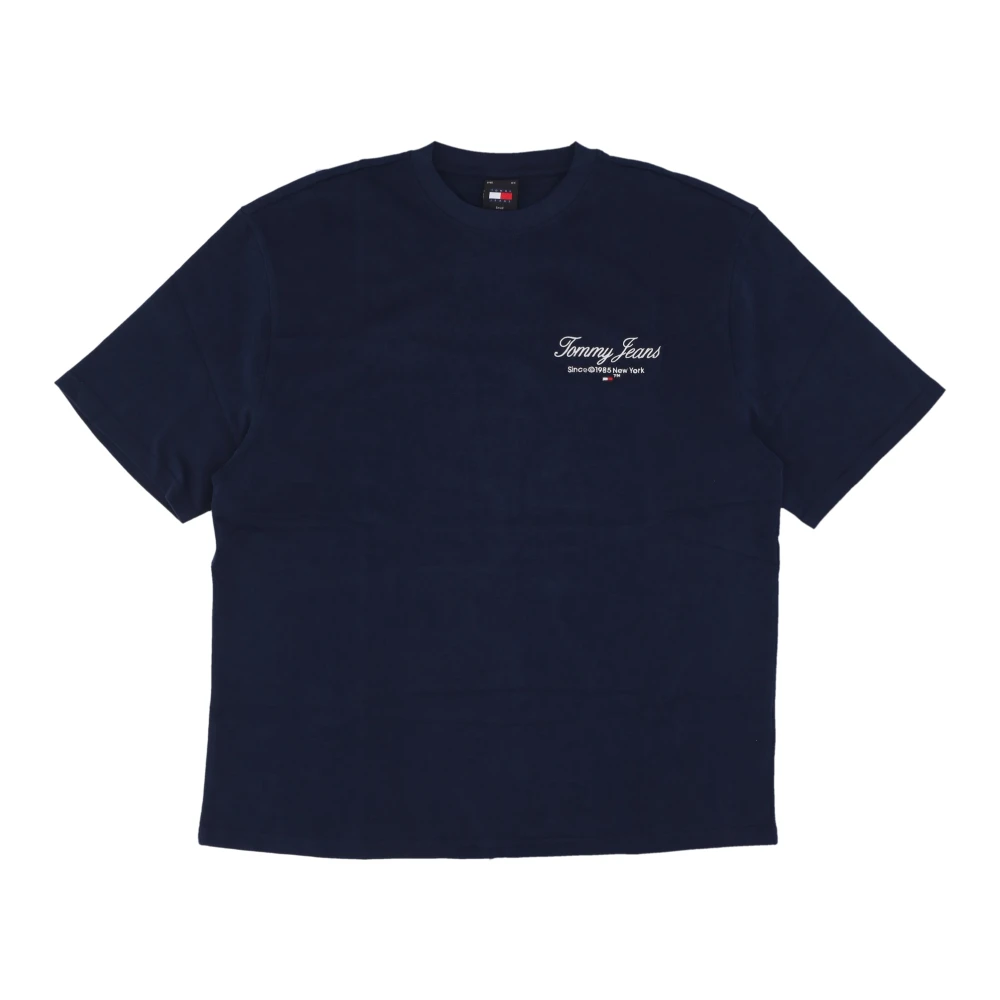 Tommy Hilfiger Oversized Serif Luxe Tee Dark Night Blue Heren