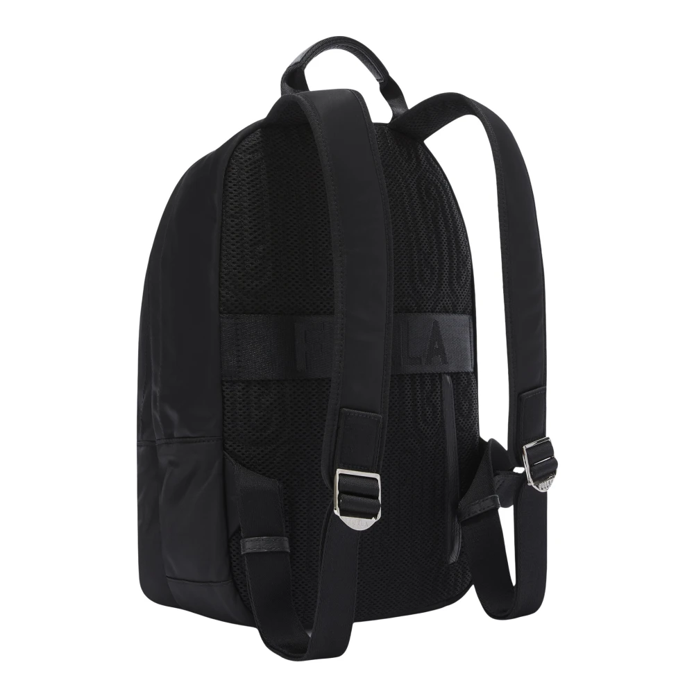 Furla Functionele Nylon Rugzak met Arch Logo Black Dames