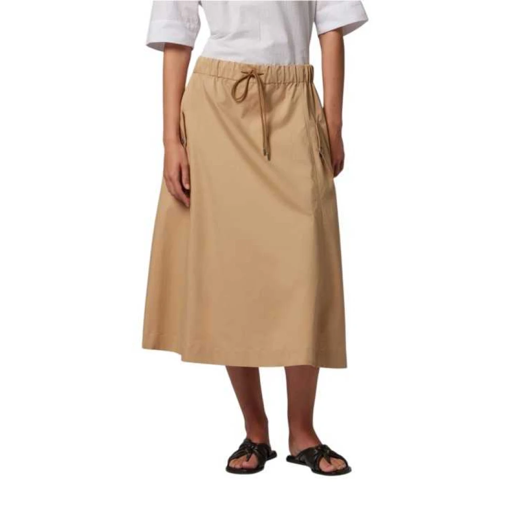 Paul Smith Damen Beige Langer Ausgestellter Rock